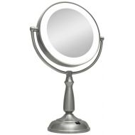 Zadro 10X/1X Next Generation Ultra Bright LED Lighted Vanity Mirror, Satin Nickel