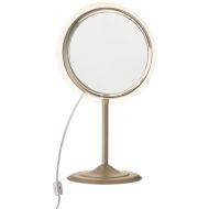 Zadro Adjustable Pedestal Vanity Satin Nickel Mirror (5X) Model No. SA45
