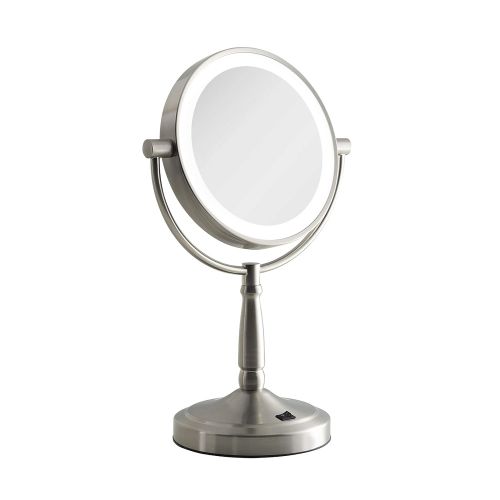  Zadro 10X/1X Magnification Dual-Sided Vanity Mirror, Satin Nickel