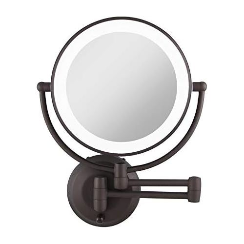  Zadro 10X/1X Magnification Cordless LED Lighted Dual Sided Wall Mirror, 7-1/2 Inch, Oil-Rubbed Bronze