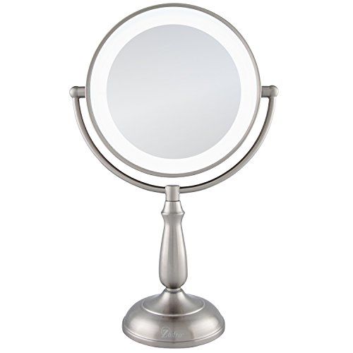  Zadro 10X1X Dual Sided Next Generation Led Lighted Dimmable Touch Vanity Mirror, Satin Nickel