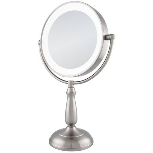  Zadro 10X1X Dual Sided Next Generation Led Lighted Dimmable Touch Vanity Mirror, Satin Nickel