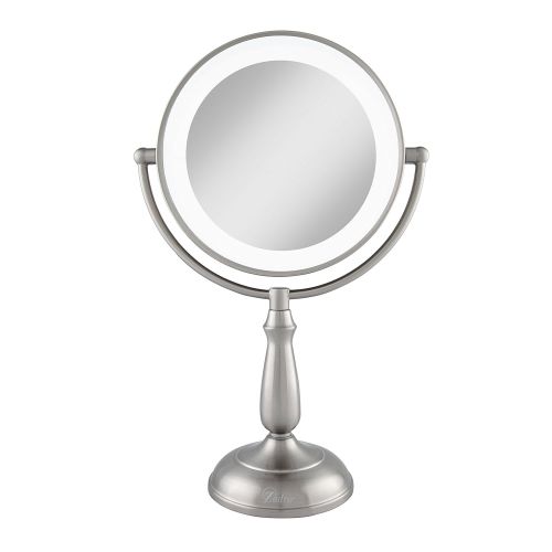  Zadro 10X1X Dual Sided Next Generation Led Lighted Dimmable Touch Vanity Mirror, Satin Nickel