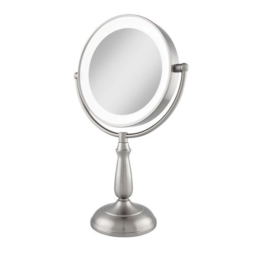  Zadro 10X1X Dual Sided Next Generation Led Lighted Dimmable Touch Vanity Mirror, Satin Nickel