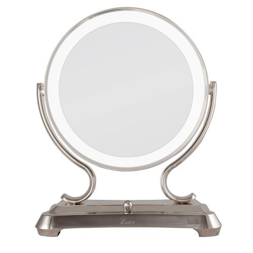  Zadro Polished Nickel Surround Light Dual Sided Glamour Vanity Mirror, 5X  1X Magnification