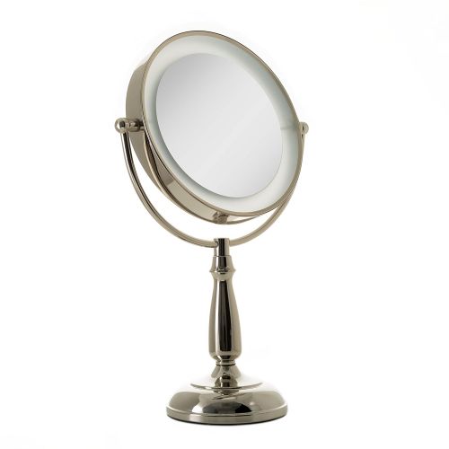  Zadro Ultra Bright Dual-Sided LED Lighted Vanity Make Up Mirror with 1X & 10X magnification in Polished Nickel Finish