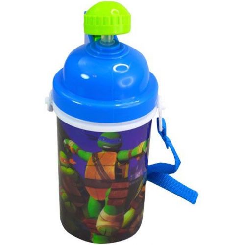  Zak Nickelodeon Teenage Mutant Ninja Turtles Kids Canteen with Popup Leak Proof Lid and Convient Carrying Strap!