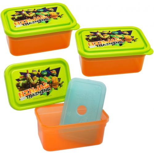  Zak! (3 Pack) Teenage Mutant Ninja Turtles 13oz Food Storage Containers & Freezer Packs With Lids