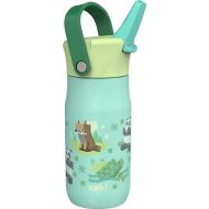 Zak Designs Harmony Minecraft Kid Water Bottle for Travel or At Home, 14oz Recycled Stainless Steel is Leak-Proof When Closed and Vacuum Insulated (Turtle, Fox, Panda, Allay)
