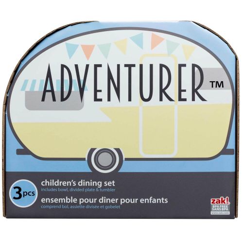  Zak Designs 6741-0391 Adventurer Series Dinnerware Sets 9.8 by 4.0 Toyhauler and Tents