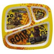 Zak Designs Dinotrux 3-section Kids Plate, Dozer, Revvit & Ty