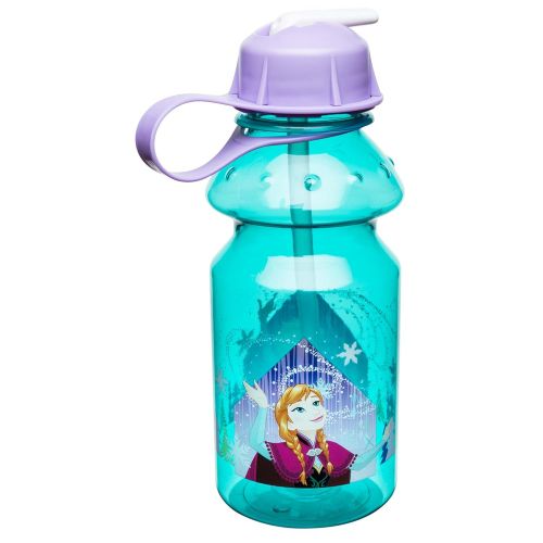  Zak Designs Frozen 14oz Kids Water Bottle with Straw - BPA Free with Easy Clean Design, Frozen Girl