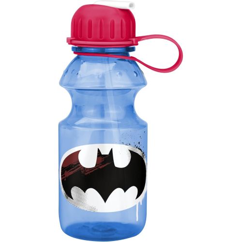  [아마존베스트]Zak Designs Batman 14oz Kids Water Bottle with Straw - BPA Free with Easy Clean Design, Batman