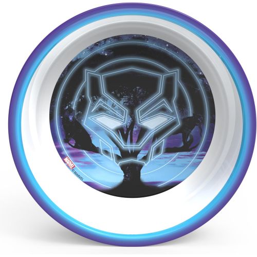  [아마존베스트]Zak Designs Marvel Comics Kids Dinnerware Set Includes Plate, Bowl, and Tumbler, Made of Durable Material and Perfect for Kids (Black Panther, 3 Piece Set, BPA-Free)