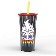 Zak Designs Disney Halloween Rainbow Collection Double Wall Insulated Plastic Tumbler for Cold Drinks, Travel Cup with Splash Proof Lid and Straw Made with Durable Materials (Ursul