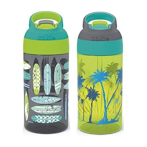  Zak Designs 6827-T351-AMZ Riverside Water Bottles, 16 oz, Beach Life