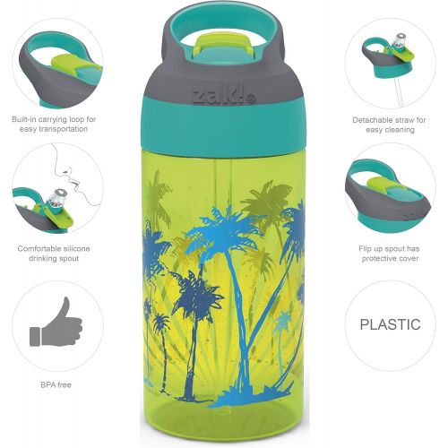  Zak Designs 6827-T351-AMZ Riverside Water Bottles, 16 oz, Beach Life