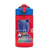 Zak Designs PJ Masks Kids Spout Cover and Built-in Carrying Loop Made of Plastic, Leak-Proof Water Bottle Design (16 oz, BPA-Free)
