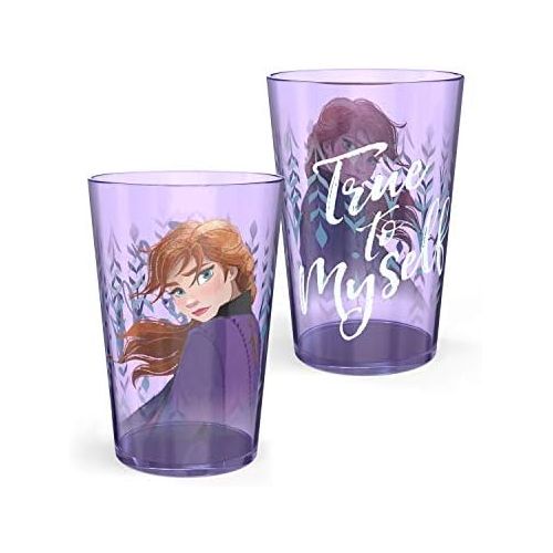  [아마존베스트]Zak Designs 14.5oz Disney Frozen 2 Nesting Tumbler Set Includes Durable Plastic Cups, Fun Drinkware is Perfect for Kids, 4pk (14.5oz, Anna & Elsa & Olaf)