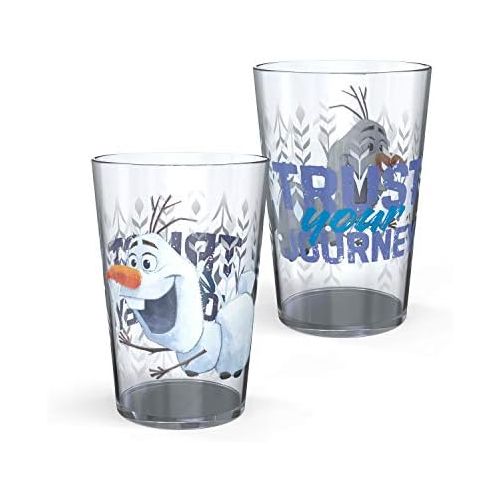  [아마존베스트]Zak Designs 14.5oz Disney Frozen 2 Nesting Tumbler Set Includes Durable Plastic Cups, Fun Drinkware is Perfect for Kids, 4pk (14.5oz, Anna & Elsa & Olaf)