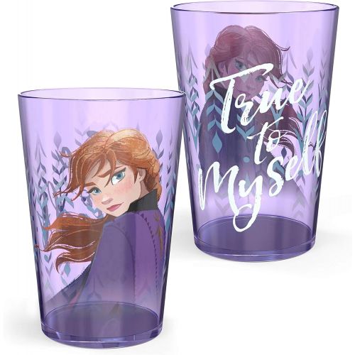  [아마존베스트]Zak Designs 14.5oz Disney Frozen 2 Nesting Tumbler Set Includes Durable Plastic Cups, Fun Drinkware is Perfect for Kids, 4pk (14.5oz, Anna & Elsa & Olaf)