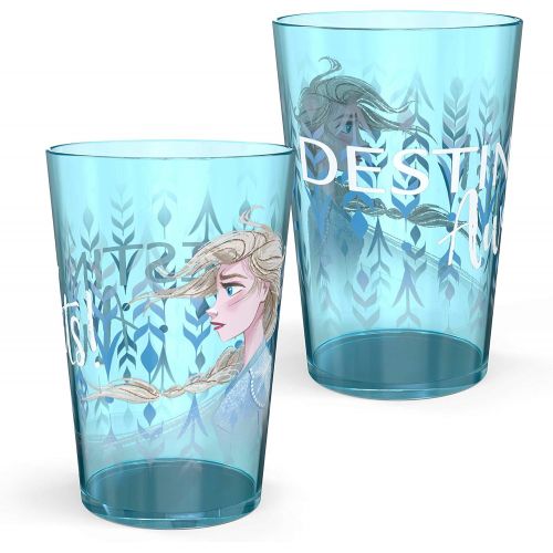  [아마존베스트]Zak Designs 14.5oz Disney Frozen 2 Nesting Tumbler Set Includes Durable Plastic Cups, Fun Drinkware is Perfect for Kids, 4pk (14.5oz, Anna & Elsa & Olaf)