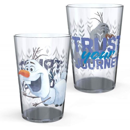  [아마존베스트]Zak Designs 14.5oz Disney Frozen 2 Nesting Tumbler Set Includes Durable Plastic Cups, Fun Drinkware is Perfect for Kids, 4pk (14.5oz, Anna & Elsa & Olaf)