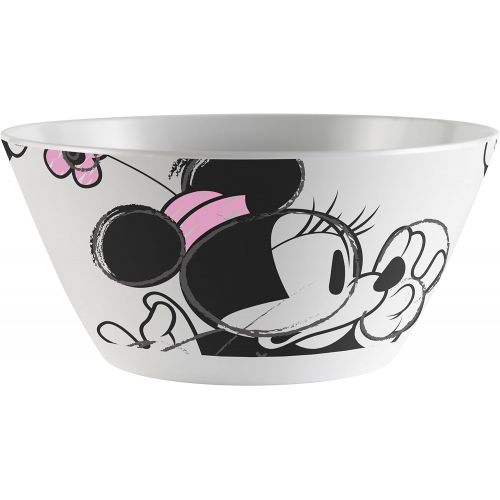  [아마존베스트]Zak Designs Mickey & Minnie Mouse 25 oz. Plastic Bowl, Minnie Mouse