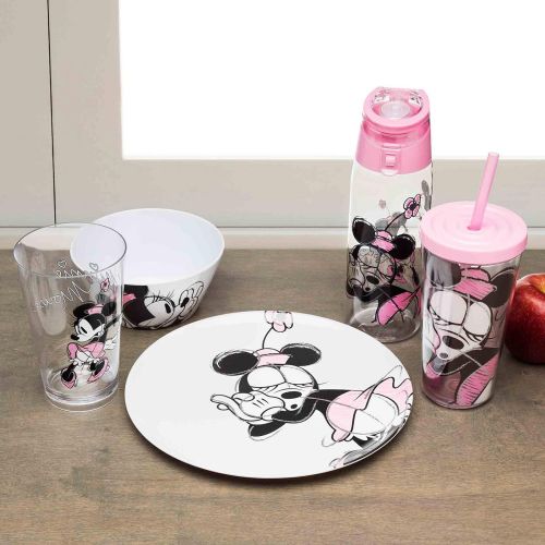  [아마존베스트]Zak Designs Mickey & Minnie Mouse 25 oz. Plastic Bowl, Minnie Mouse