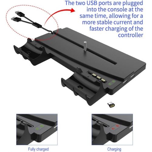  [아마존베스트]Vertical Stand for PS5 Console and Playstation 5 Digital Edition, Zamia Magnetic Suction Charging Station Dock with Dual Controller Charger Ports for PS5 and DualSense