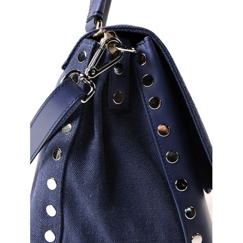  Zanellato Denim Canvas Postina medium bag