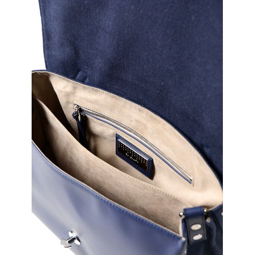  Zanellato Denim Canvas Postina medium bag