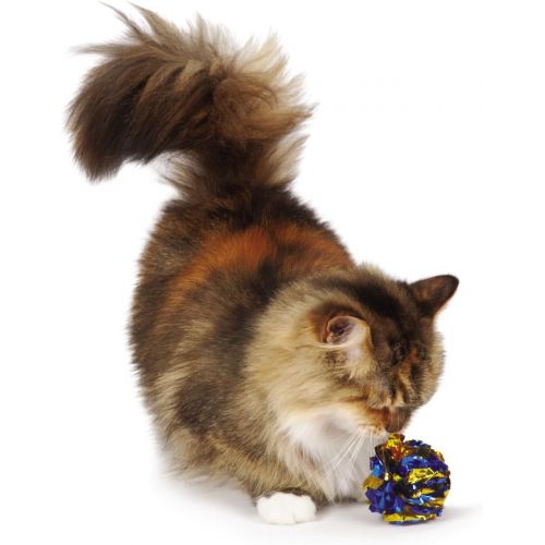  Zanies Giant Mylar Balls Cat Toys, 16-Piece Canisters