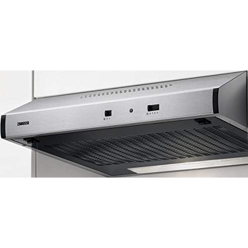  [아마존베스트]ZANUSSI ZHT631X Flush Mount Black Stainless Steel 220m3/h D - Hoods (220m3/h, Leads/Recovery, F, E, D, 48dB)