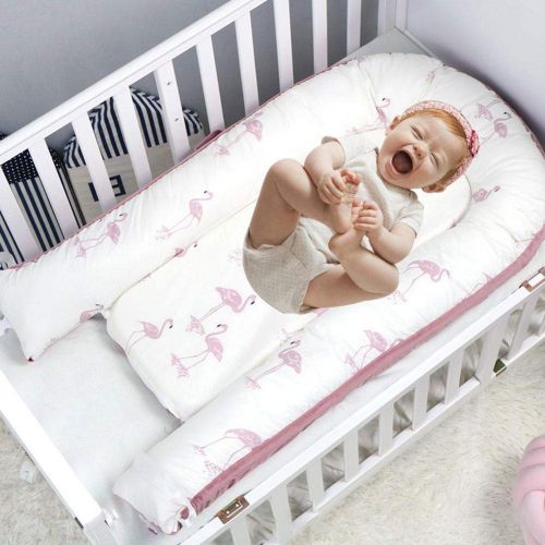  Zaote zaote Newborn Lounger,Portable Snuggle Bed Baby Bed Mattress Newborn Uterus Crib Flannel Cotton Velvet Detachable Comfortable Sleep Blanket Baby Nest