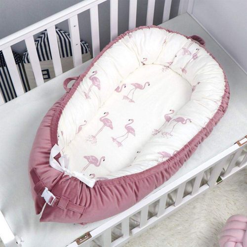  Zaote zaote Newborn Lounger,Portable Snuggle Bed Baby Bed Mattress Newborn Uterus Crib Flannel Cotton Velvet Detachable Comfortable Sleep Blanket Baby Nest