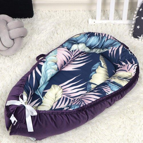  Zaote zaote Newborn Lounger,Portable Snuggle Bed Baby Bed Mattress Newborn Uterus Crib Flannel Cotton Velvet Detachable Comfortable Sleep Blanket Baby Nest