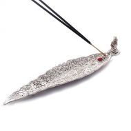 인센스스틱 Zap Impex Metal Leaf Incense Stick Holder and Ash Catcher (Ganesh Figurine)