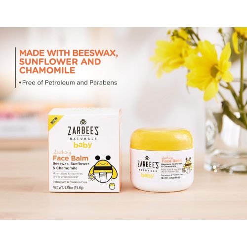  Zarbees Naturals Baby Soothing Face Balm, 1.75 Ounces, with Beeswax, Sunflower & Chamomile