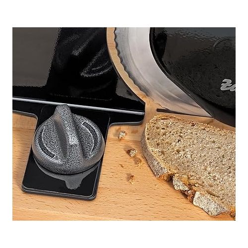  Zassenhaus Manual Bread Slicer, Classic Hand Crank Home Bread Slicer (Black) 11.75 Inch by 8 Inch