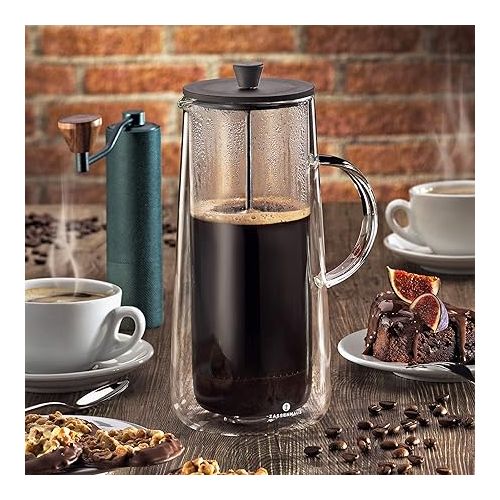  Zassenhaus Aroma Double Wall Glass French Press, 25-Ounce