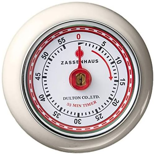  [아마존베스트]Zassenhaus: Kitchen Timer with Magnet - Retro Collection Speed in Ivory