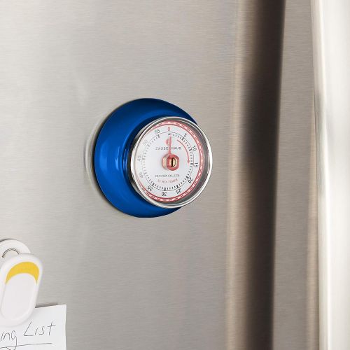  [아마존베스트]Zassenhaus: Kitchen Timer with Magnet, Royal Blue - Retro Collection Speed Range