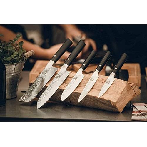  [아마존베스트]zayiko Kuo Damascus Knife Utility Knife 12.50 cm Blade Extremely Sharp 67 Layers I Damask Kitchen Knife and Professional Chefs Knife Made of Real Japanese Damascus Steel with Hamme