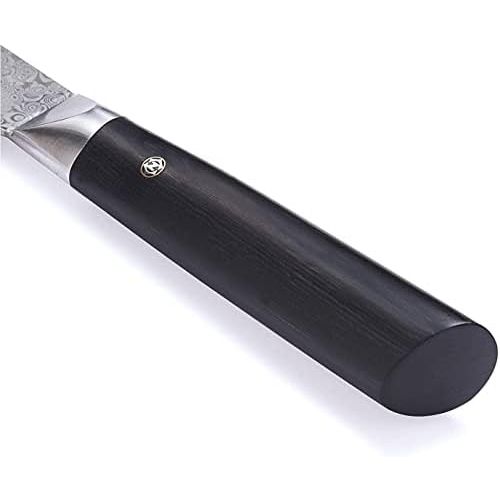  [아마존베스트]Zayiko Damascus Meat Knife Black Edition - Professional Knife with Pakka Wood Handle and Black Damask Blade, Damascus Meat Knife, Damascus Kitchen Knife, Exclusive (Meat Knife)