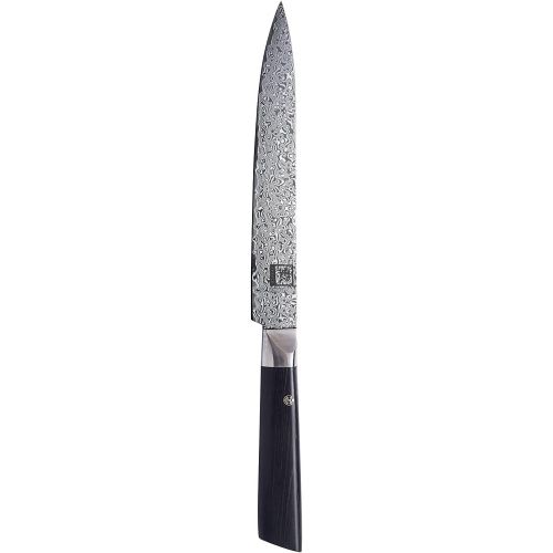  [아마존베스트]Zayiko Damascus Meat Knife Black Edition - Professional Knife with Pakka Wood Handle and Black Damask Blade, Damascus Meat Knife, Damascus Kitchen Knife, Exclusive (Meat Knife)