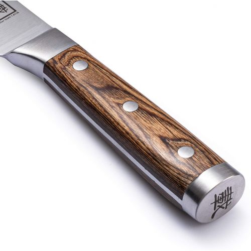  [아마존베스트]Zayiko Small Chopping Knife 18.00 cm Blade I Sharp Kitchen Knife and Professional Chefs Knife Made of German Steel with Pakka Wood Handle and Gift Box Zayiko Izumi Series