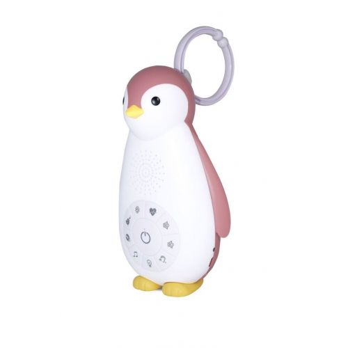  Zazu Kids ZazuKids Portable Sound Machine and Nightlight, Grey Sound Soother with Bluetooth Speaker, Zoe Penguin Design, for Babys and Young Children