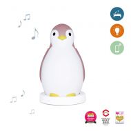 Zazu Kids Night Light Sleep Trainer for Kids - Pink - Portable Wireless Bluetooth Speaker, Color Changing, Pam The Penguin by ZazuKids