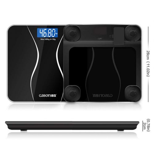  Zconmotarich Floor Body Fat Scale, LCD Digital Weight Bathroom Balance Auto On/Off Electronic Black